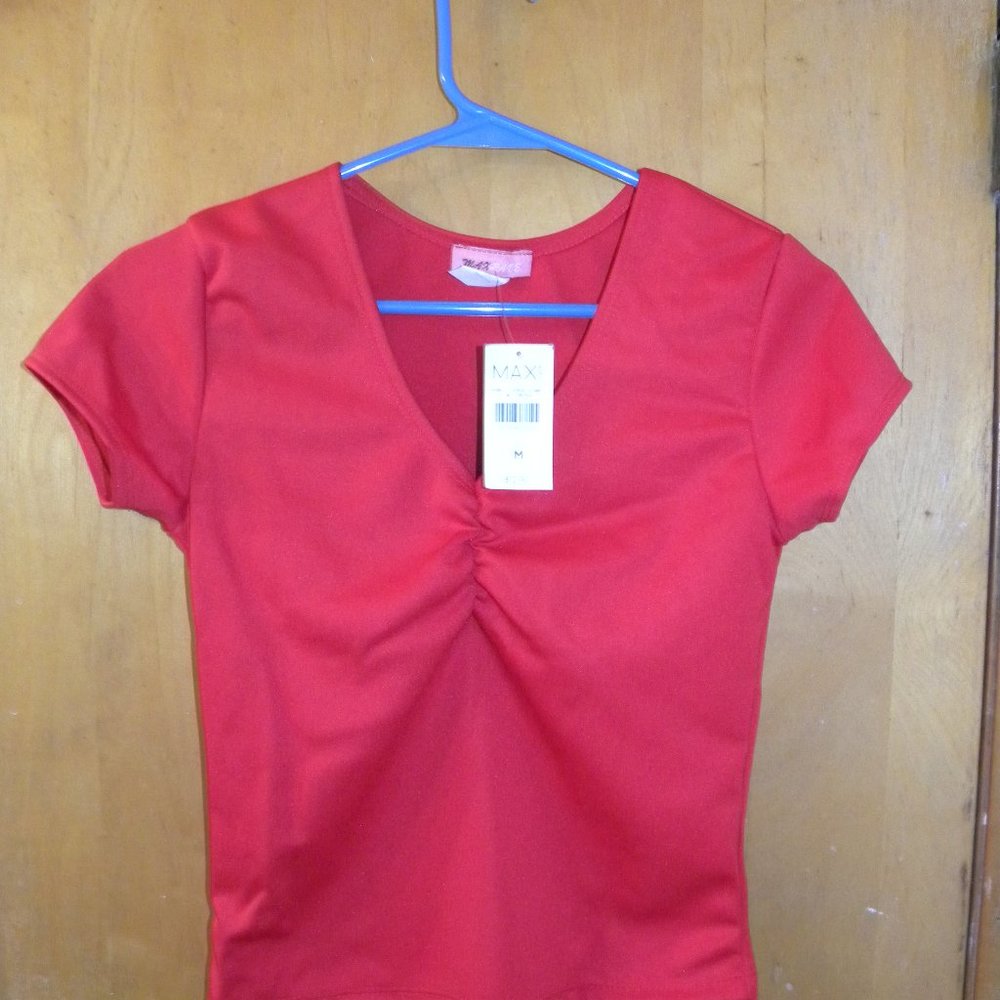Girls size Medium red dress shirt